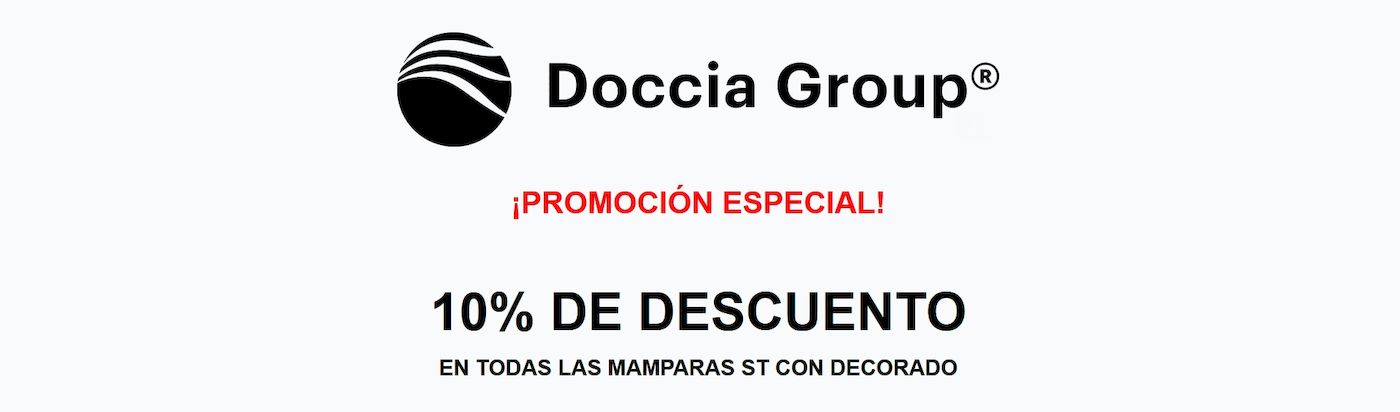Descuento del 10% en mamparas de ducha Doccia Group